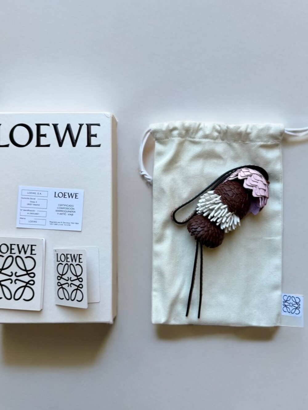 Loewe Multicolor Leather Flower Bag Charm